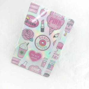 Notebook Lipstick Mix Donuts Drink