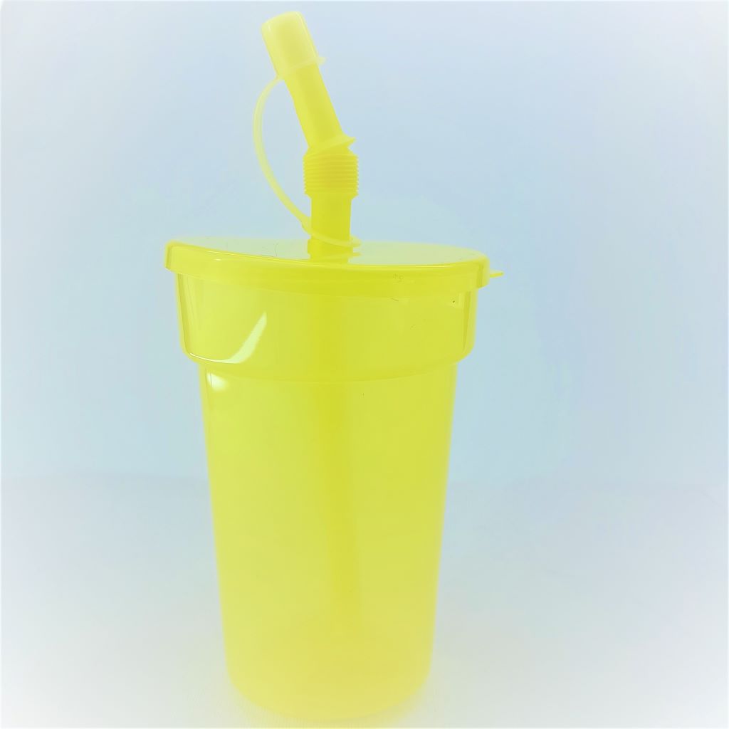 Plastic Cups with Straw S-00075