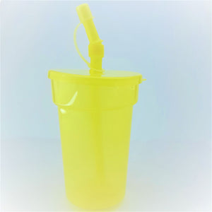 Plastic Cups with Straw S-00075