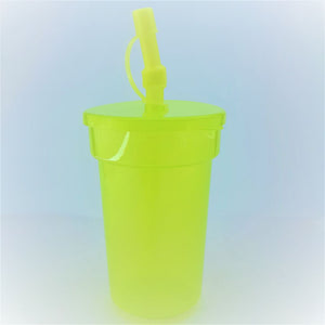 Plastic Cups with Straw S-00075