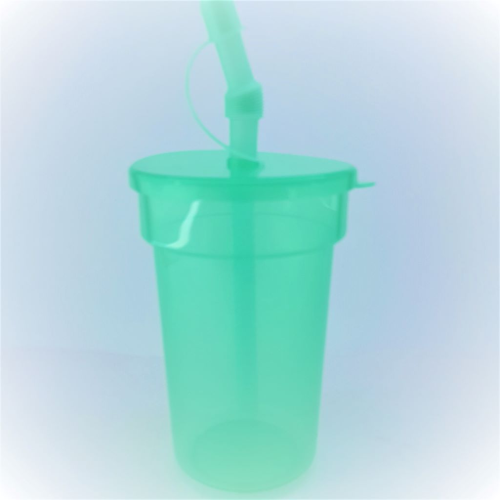 Plastic Cups with Straw S-00075