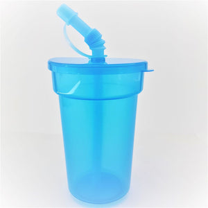 Plastic Cups with Straw S-00075