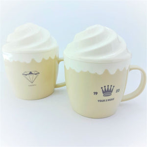 PLASTIC MUG CREAM SHAPE LID