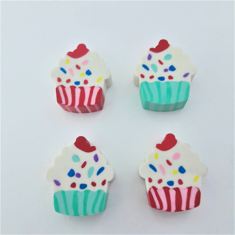 Cupcake Eraser Set