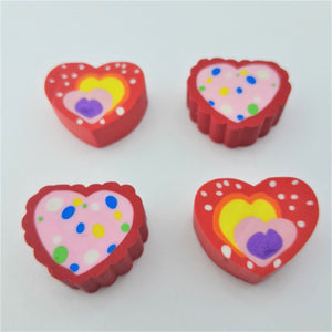 Heart Shape Eraser Set