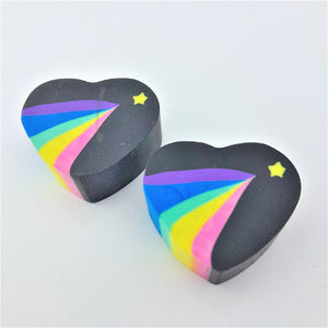 Black Heart Rainbow Eraser