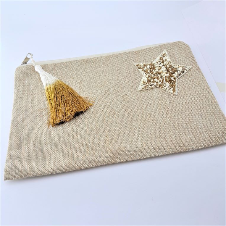 Jute Star Pattern Purse