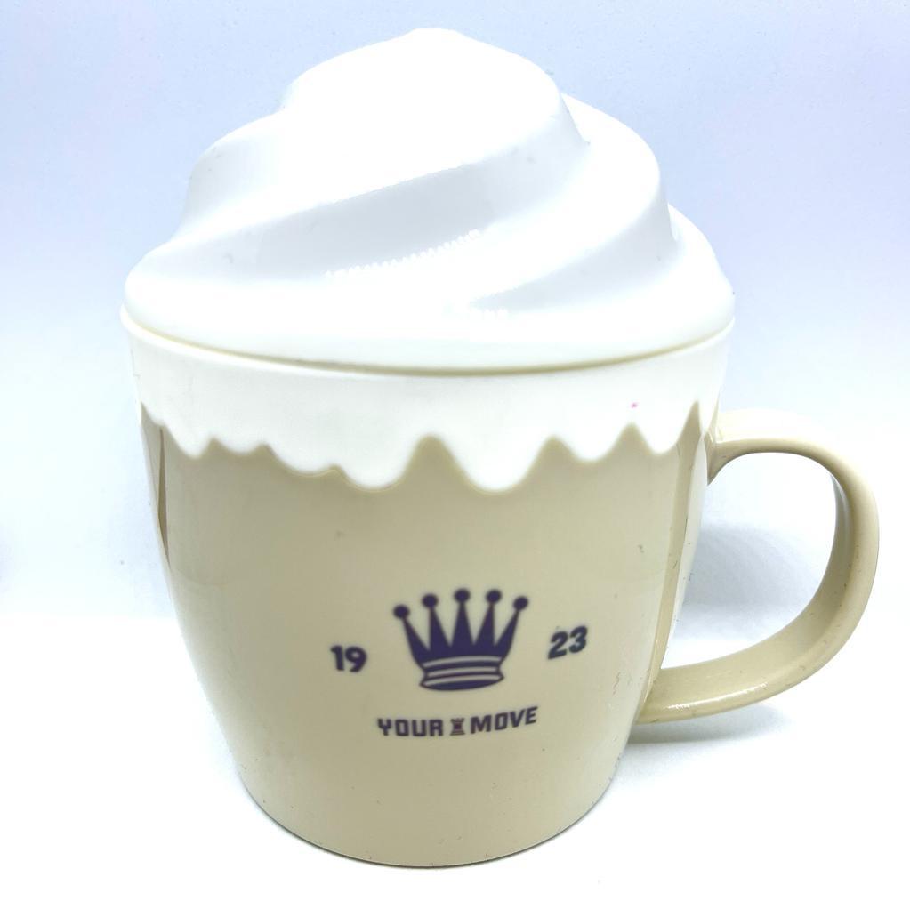 PLASTIC MUG CREAM SHAPE LID