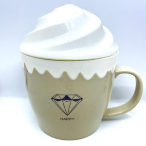 PLASTIC MUG CREAM SHAPE LID