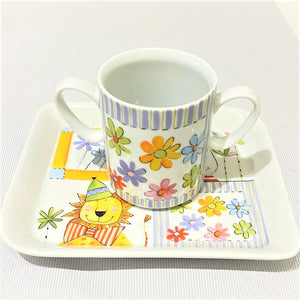 Kids Plate & Cup Giraffe & Monkey S-0000120