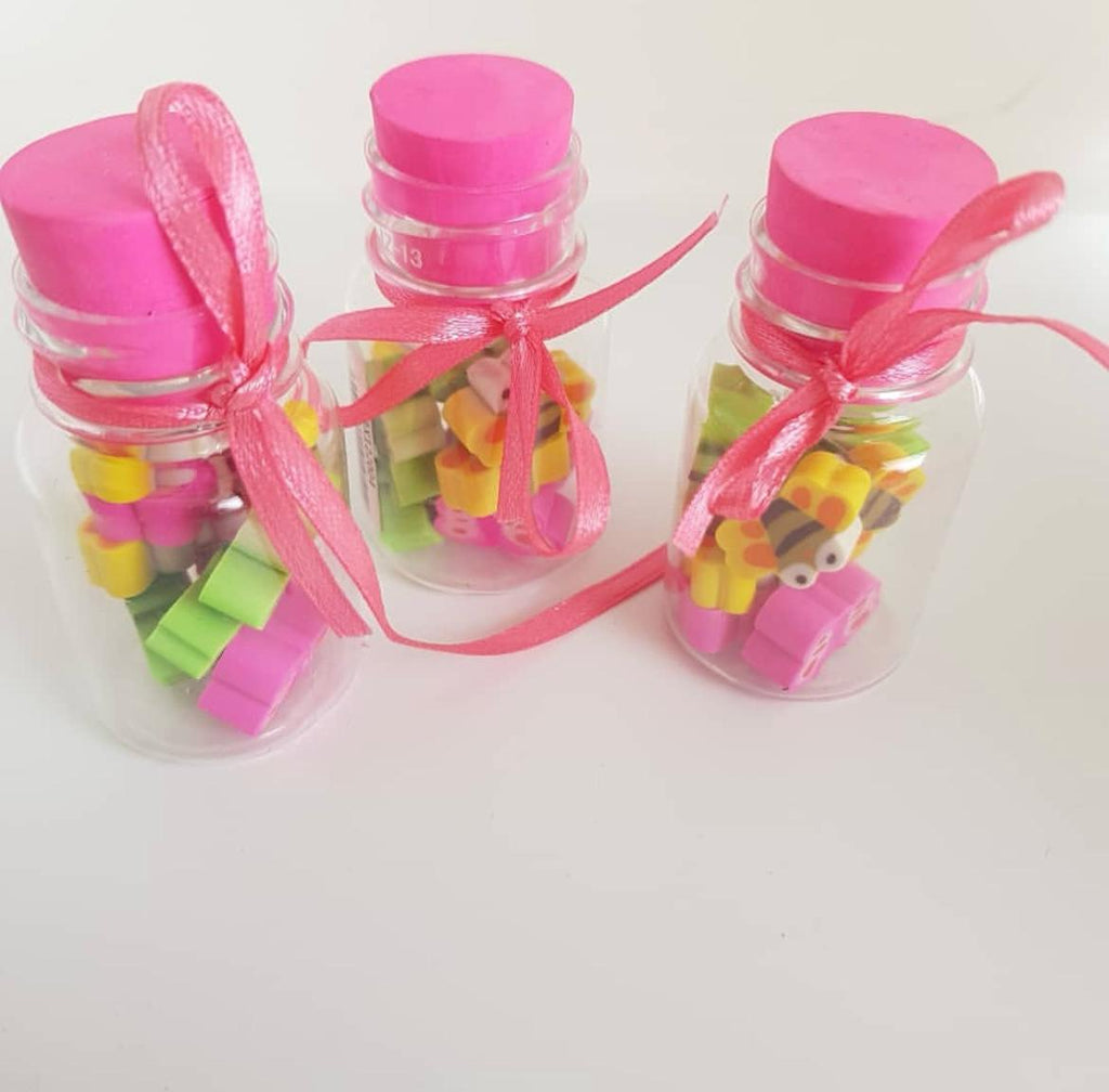 Mini Butterfly Erasers in Bottle