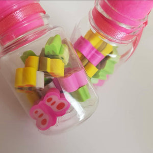 Mini Butterfly Erasers in Bottle