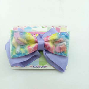 Girls Glitter Big Bow Hair Clips