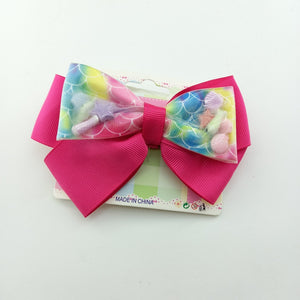 Girls Glitter Big Bow Hair Clips