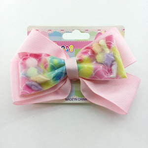 Girls Glitter Big Bow Hair Clips