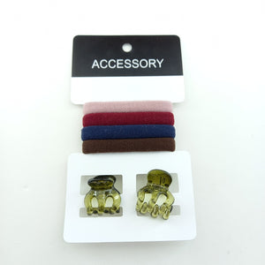 Elastic & Clip Set Hair Accessories