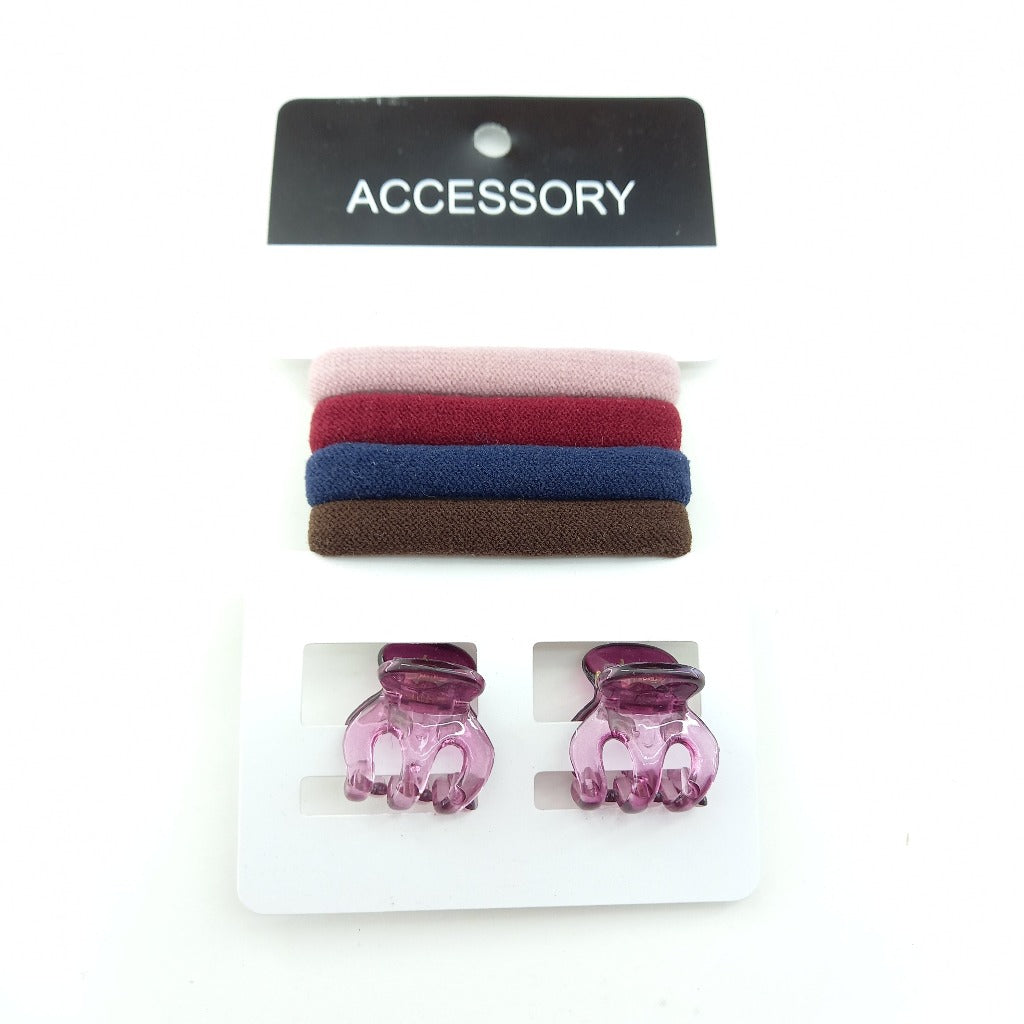 Elastic & Clip Set Hair Accessories