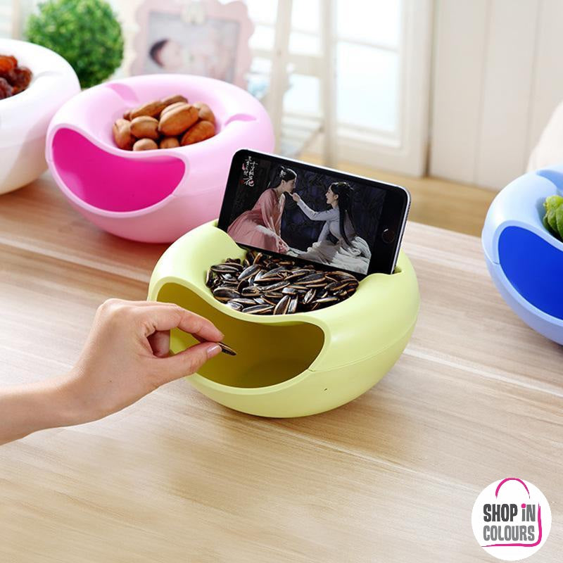 Plastic Fruit/Seeds Storage Box With Mobile Phone Holder