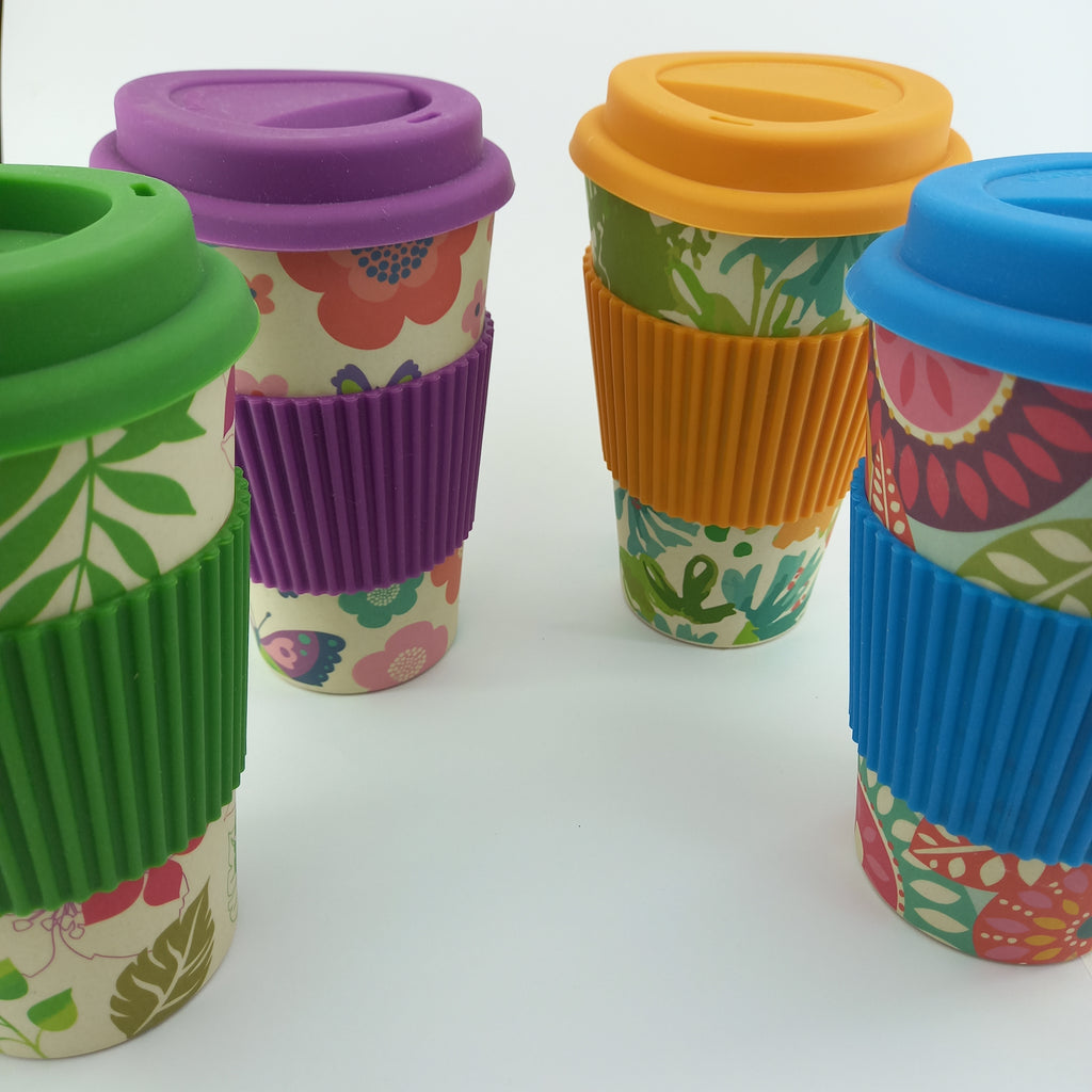 Bamboo Coffee Mug with Silicone Lid