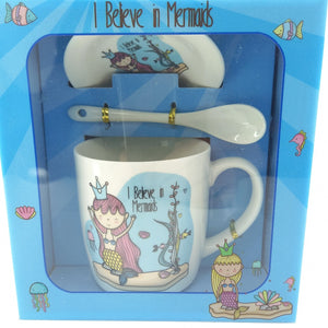 MERMAID CERAMID MUG PLATE & SPOON