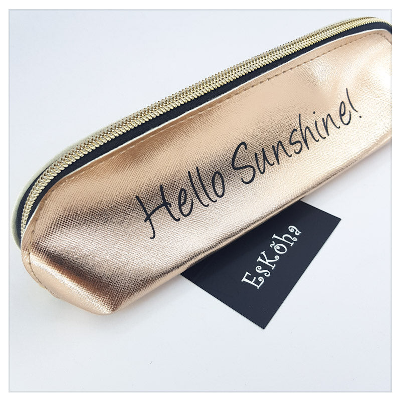 WOMEN COSMETIC CASE GOLD MAKE UP STORAGE / BAG PURSE - E-00043