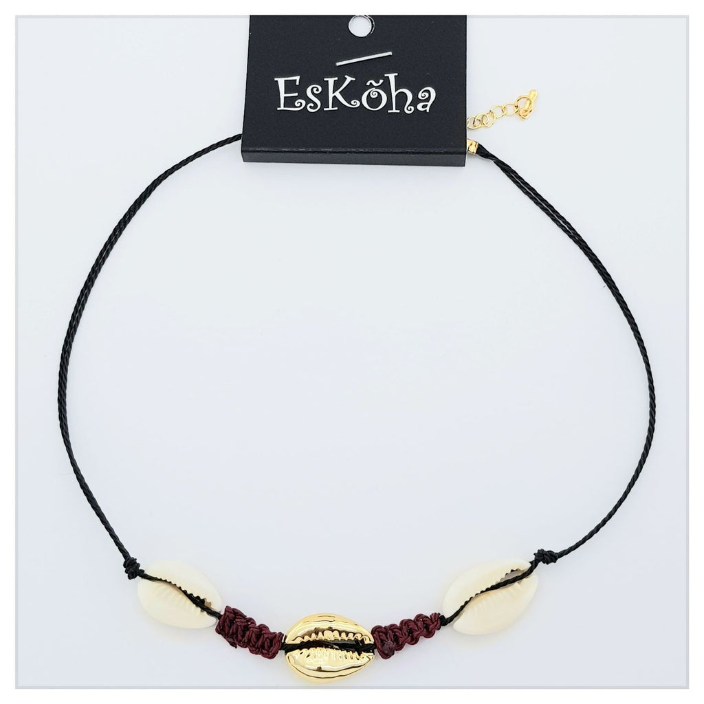 Eskoha Necklace Shell Collection - Black & Red