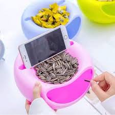 Plastic Fruit/Seeds Storage Box With Mobile Phone Holder