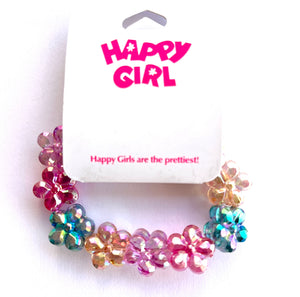 Happy Girl Flowers Kids Bracelet