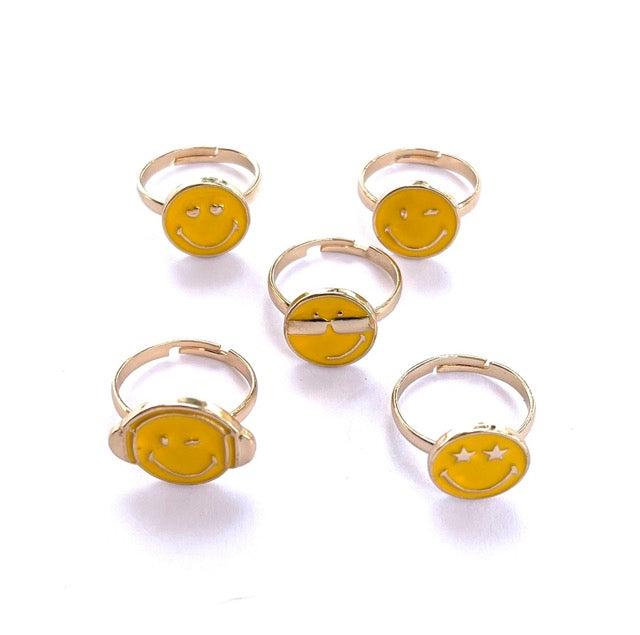 Smiley Rings Set of 5 pcs