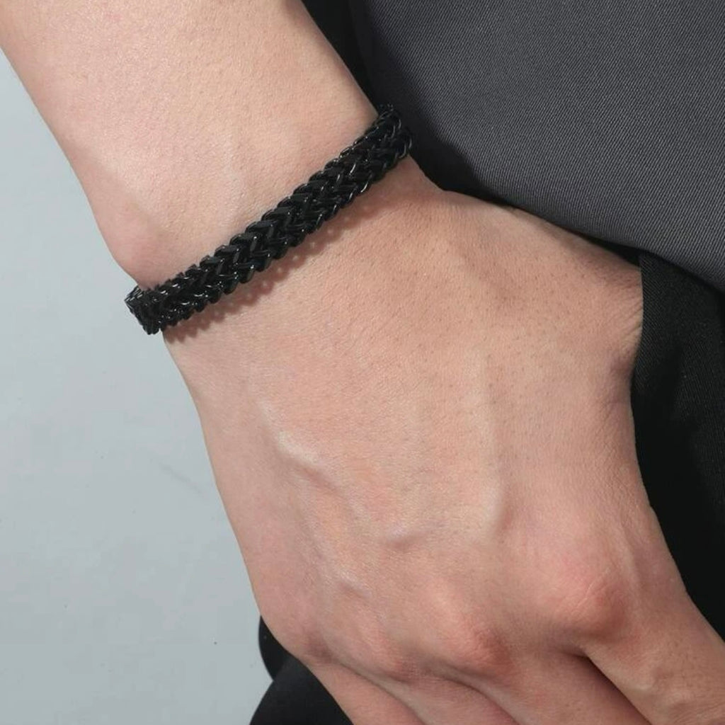 Men Chain Bracelet-Black