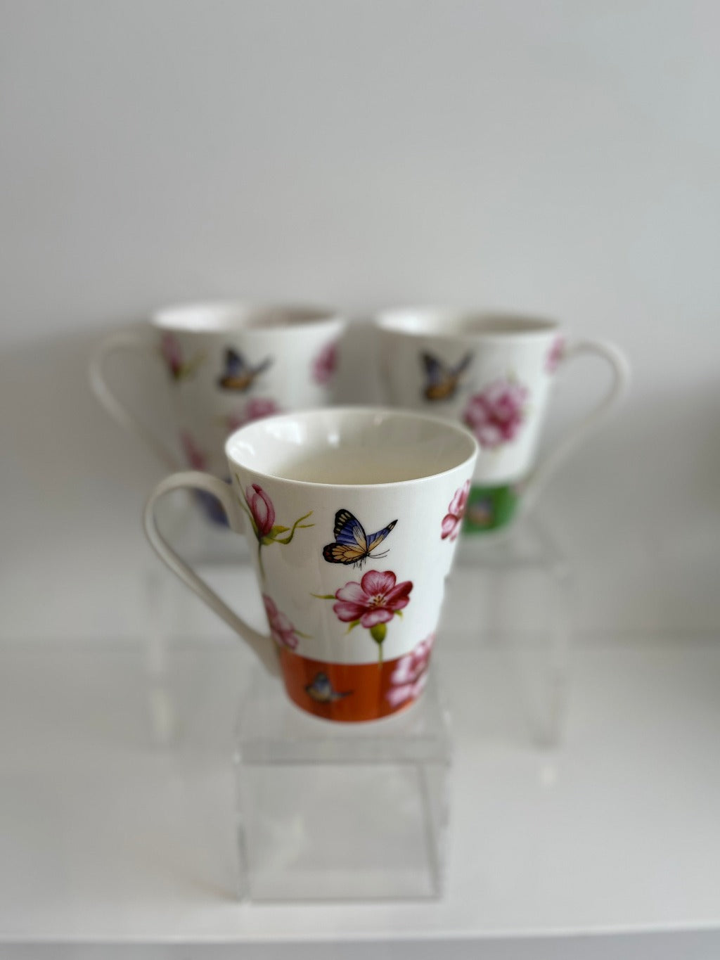 BUTTERFLY FLOWERS MUG