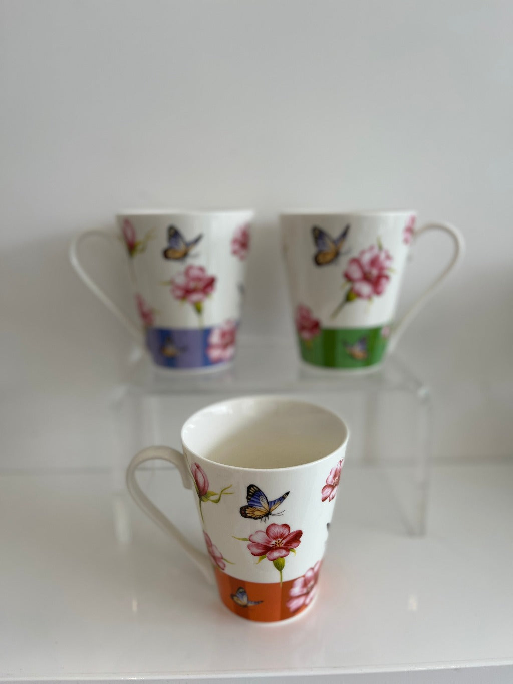 BUTTERFLY FLOWERS MUG