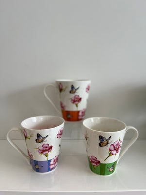 BUTTERFLY FLOWERS MUG