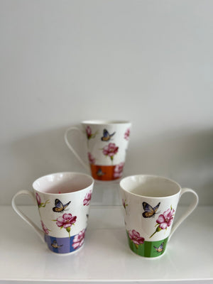 BUTTERFLY FLOWERS MUG