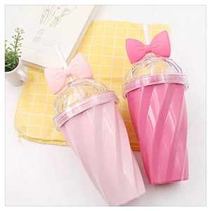 Straw Cup with Lid Lovely Candy Color