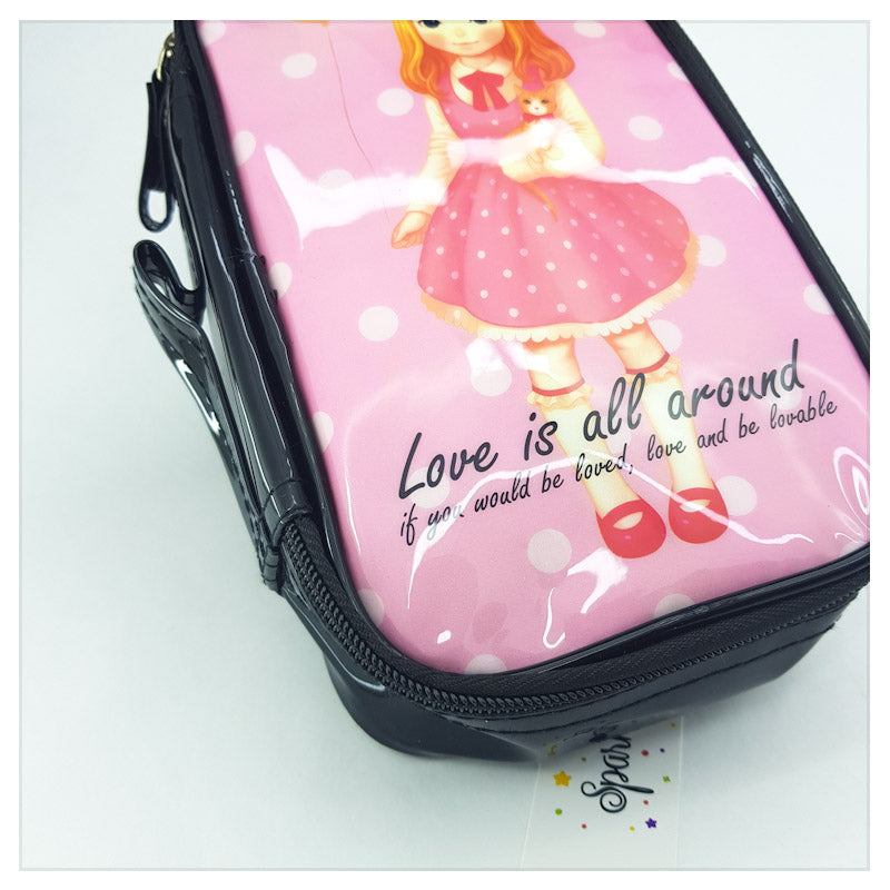 COSMETIC CASE DOLL STYLE MAKE UP STORAGE / BEACH BAG PURSE - S-00060