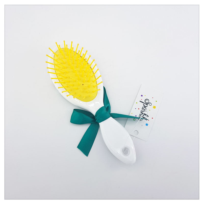 HAIR BRUSH LEAVE PATTERN GREEN - S-00066