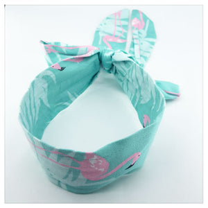 FLAMINGO HEADBANDS KNOT WITH TIE- SHIC-00010