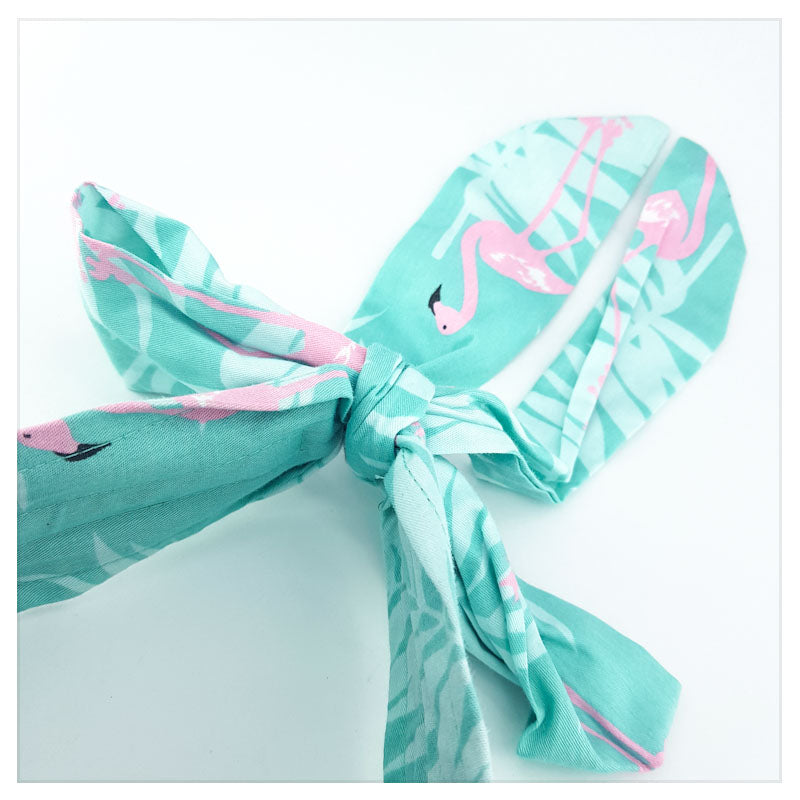 FLAMINGO HEADBANDS KNOT WITH TIE- SHIC-00010