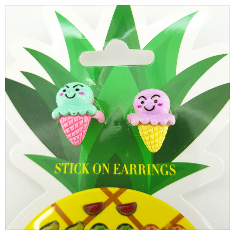 PINEAPPLE STICK-ON EARRINGS- SHIC-0007