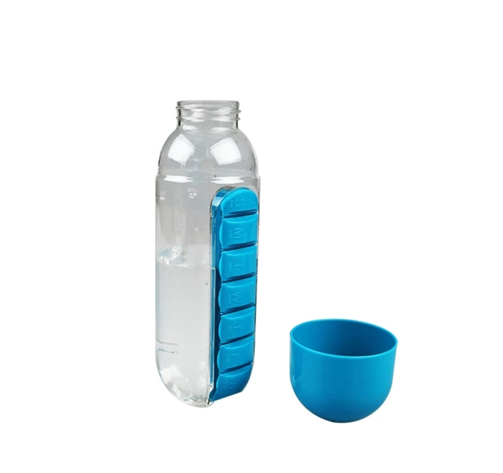 2 in 1 Pill Box Water Bottle