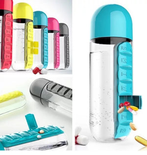 2 in 1 Pill Box Water Bottle